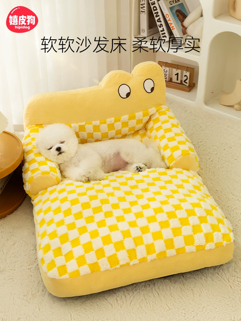 Kennel winter warm dog bed, small kennel universal all seasons detachable sleeping mat, cat kennel sofa pet supplies