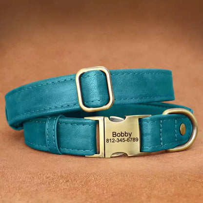 Pet dog collar, teddy small dog collar, dog tag engraving, anti-loss leash, golden retriever, medium and large dog neck collar