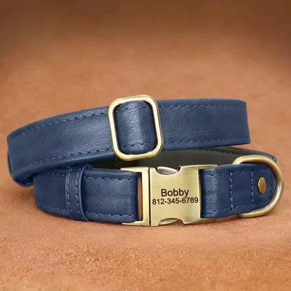 Pet dog collar, teddy small dog collar, dog tag engraving, anti-loss leash, golden retriever, medium and large dog neck collar