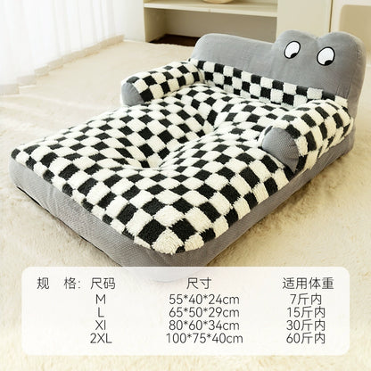 Kennel winter warm dog bed, small kennel universal all seasons detachable sleeping mat, cat kennel sofa pet supplies